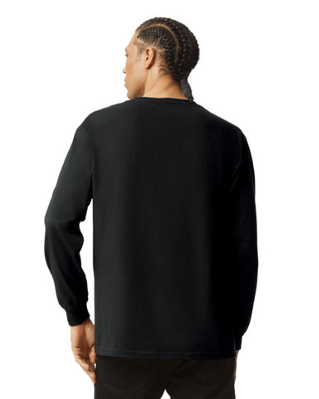 Unisex Heavyweight Cotton Long Sleeve T-Shirt (Black)
