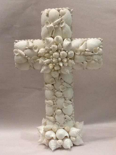 White Standing Shell Cross 