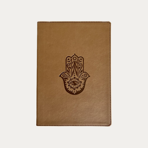 Lined Writing Journal Firenze  Vegan Leather with Hamsa
