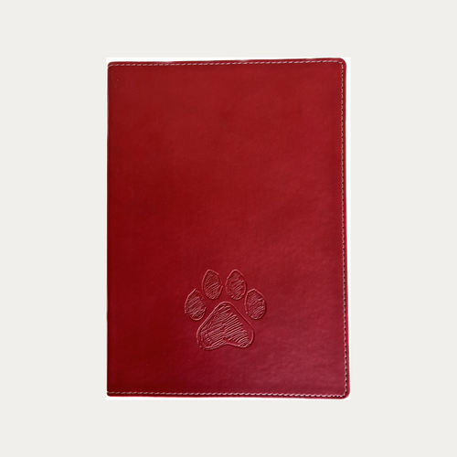 Lined Writing Journal Firenze Vegan Leather Pawprint