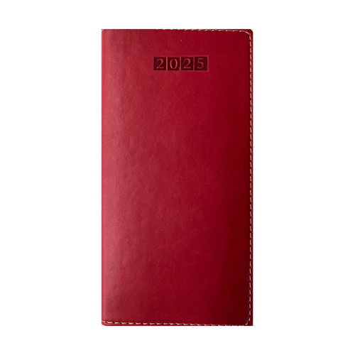 2025 Pocket Diary Firenze Vegan Leather Red (Soft Cover)