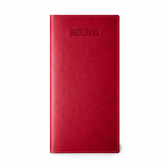 2027 Pocket Diary Firenze Vegan Leather Red (Soft Cover)