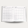 2026 Executive Desk Diary Vegan Leather Capri Black/Tan (Hard Cover)