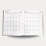 2027 Executive Desk Diary Vegan Leather Capri Black/Tan (Hard Cover)