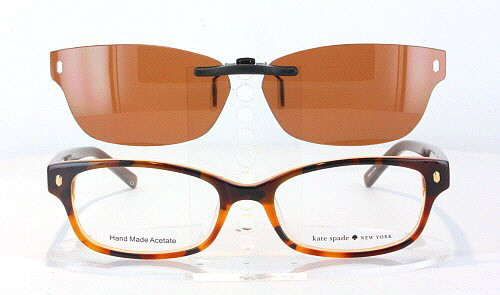 Custom made for KATE SPADE prescription Rx eyeglasses: KATE SPADE  LUCYANN-49X16 Polarized Clip-On Sunglasses