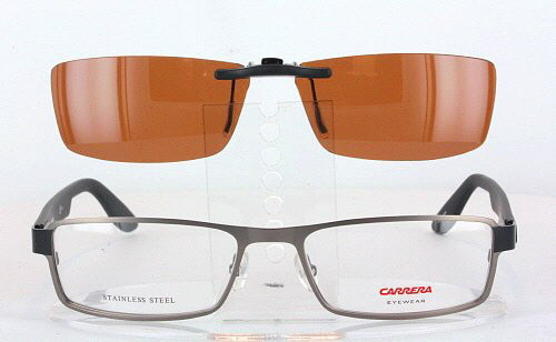 Custom made for Carrera prescription Rx eyeglasses: Carrera CA5503-54X17  Polarized Clip-On Sunglasses