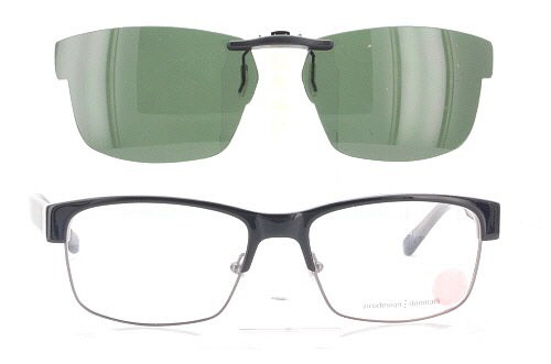 Jeg har erkendt det konvergens Vær sød at lade være Custom made for Prodesign Denmark prescription Rx eyeglasses: Prodesign  Denmark 4702-57X18 Polarized Clip-On Sunglasses