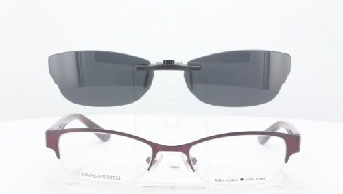 Custom made for KATE SPADE prescription Rx eyeglasses: KATE SPADE ADERYN-48X18  Polarized Clip-On Sunglasses