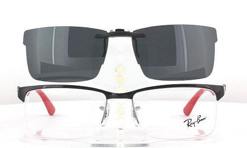 Custom made for Ray-Ban prescription Rx eyeglasses: Ray-Ban RB8411-56X17  Polarized Clip-On Sunglasses