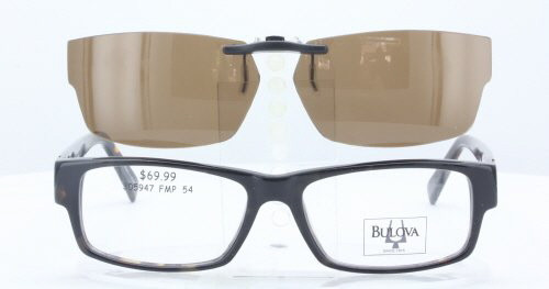 Custom Made for BULOVA ROCHEESTER-54X16 Polarized Clip-On Sunglasses  (Eyeglasses Not Included)