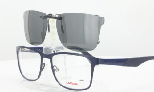 Custom made for Carrera prescription Rx eyeglasses: Carrera  CA5522-55X18-TAB Polarized Clip-On Sunglasses