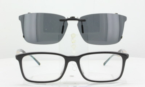 Custom made for BURBERRY prescription Rx eyeglasses: BURBERRY B2199-55X17-T  Polarized Clip-On Sunglasses