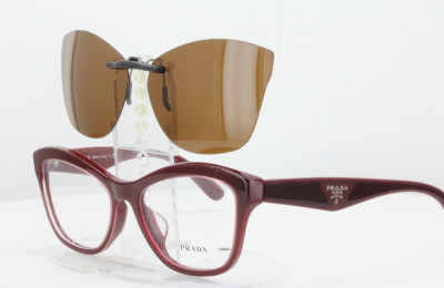 Custom Made for PRADA VPR29R-54X17 Polarized Clip-On Sunglasses (Eyeglasses Not Included)