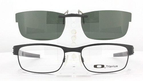 Custom made for Oakley prescription Rx eyeglasses: Oakley  Metal_Plate-53X18-F Polarized Clip-On Sunglasses