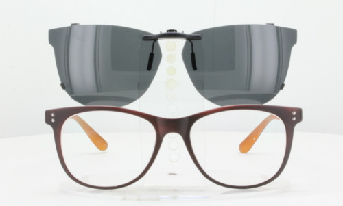 Our clip-on sunglasses will make your prescription eyeglasses appear like another pair of prescription sunglasses of the same model and size because we custom make it to the shape, size, and curve of your frame. Here is your favorite eyeglasses with our custom-made, featherweight polarized clip-on sunglasses (100% UVA and UVB or 400 UV protection from harmful sun rays). Your satisfaction is guaranteed!
