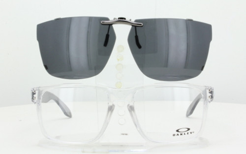 Custom made for Oakley prescription Rx eyeglasses: Oakley HOLBROOK-OX8156-56X18-T  Polarized Clip-On Sunglasses