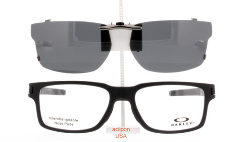 Custom made for Oakley prescription Rx eyeglasses: Oakley  LATCH-EX-OX8115-54X17-T Polarized Clip-On Sunglasses