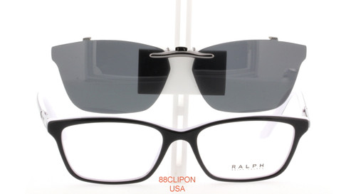Custom made for Polo Ralph Lauren prescription Rx eyeglasses: Polo Ralph  Lauren RA7044-52X16 Polarized Clip-On Sunglasses