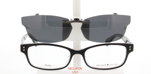 Custom made for Kate spade prescription Rx eyeglasses: Kate spade  LUCYANN2-49X16 Polarized Clip-On Sunglasses