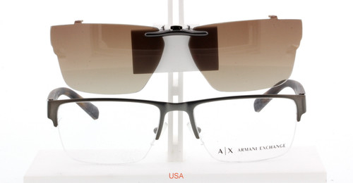 armani glasses clip on