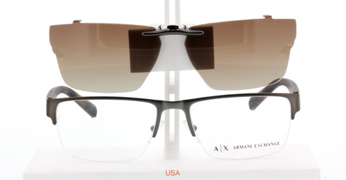 armani clip on glasses