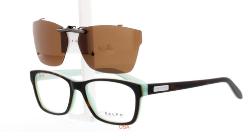希少 RALPH LAUREN clip-on eyewear Custom made for Polo Ralph Lauren prescription Rx eyeglasses