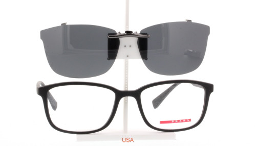 PRADA VPS04I-53X18 Polarized Clip-On 