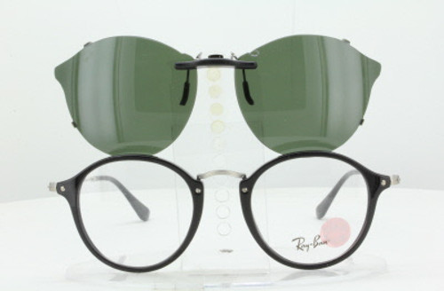 Custom made for Ray-Ban prescription Rx eyeglasses: Ray-Ban RB-RB2447-V-52X21-T  Polarized Clip-On Sunglasses