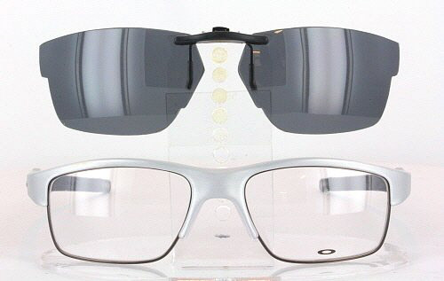 Custom Made for Oakley OK-CROSSLINK-SWITCH-OX3128-55X18 Polarized Clip-On  Sunglasses (Eyeglasses Not Included)