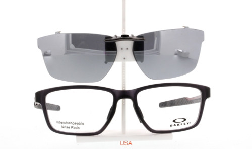 Custom made for Oakley prescription Rx eyeglasses: Oakley  METALINK-OX8153-55X17 Polarized Clip-On Sunglasses