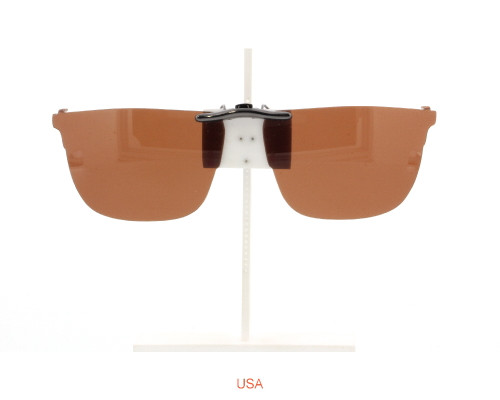 Our clip-on sunglasses will make your prescription eyeglasses appear like another pair of prescription sunglasses of the same model and size because we custom make it to the shape, size, and curve of your frame. Here is your favorite eyeglasses with our custom-made, featherweight polarized clip-on sunglasses (100% UVA and UVB or 400 UV protection from harmful sun rays). Your satisfaction is guaranteed!