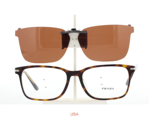 Custom made for PRADA prescription Rx eyeglasses: Custom Made for PRADA  VPR14W-56X17 Polarized Clip-On Sunglasses (Eyeglasses Not Included)