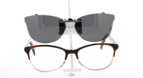 Custom Made for Warby Parker DAISY-46X15 Polarized Clip-On Sunglasses  (Eyeglasses Not Included)