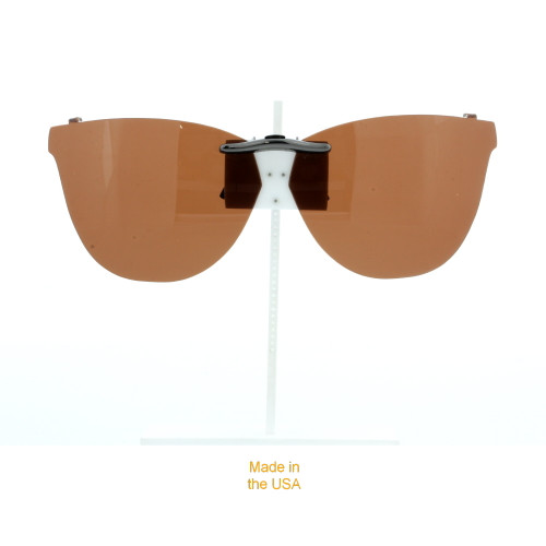 Our clip-on sunglasses will make your prescription eyeglasses appear like another pair of prescription sunglasses of the same model and size because we custom make it to the shape, size, and curve of your frame. Here is your favorite eyeglasses with our custom-made, featherweight polarized clip-on sunglasses (100% UVA and UVB or 400 UV protection from harmful sun rays). Your satisfaction is guaranteed!