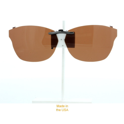 Our clip-on sunglasses will make your prescription eyeglasses appear like another pair of prescription sunglasses of the same model and size because we custom make it to the shape, size, and curve of your frame. Here is your favorite eyeglasses with our custom-made, featherweight polarized clip-on sunglasses (100% UVA and UVB or 400 UV protection from harmful sun rays). Your satisfaction is guaranteed!