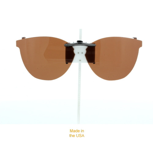 Our clip-on sunglasses will make your prescription eyeglasses appear like another pair of prescription sunglasses of the same model and size because we custom make it to the shape, size, and curve of your frame. Here is your favorite eyeglasses with our custom-made, featherweight polarized clip-on sunglasses (100% UVA and UVB or 400 UV protection from harmful sun rays). Your satisfaction is guaranteed!