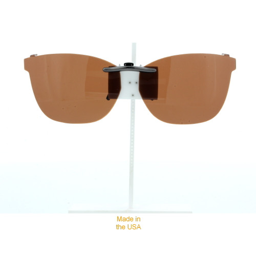 Our clip-on sunglasses will make your prescription eyeglasses appear like another pair of prescription sunglasses of the same model and size because we custom make it to the shape, size, and curve of your frame. Here is your favorite eyeglasses with our custom-made, featherweight polarized clip-on sunglasses (100% UVA and UVB or 400 UV protection from harmful sun rays). Your satisfaction is guaranteed!