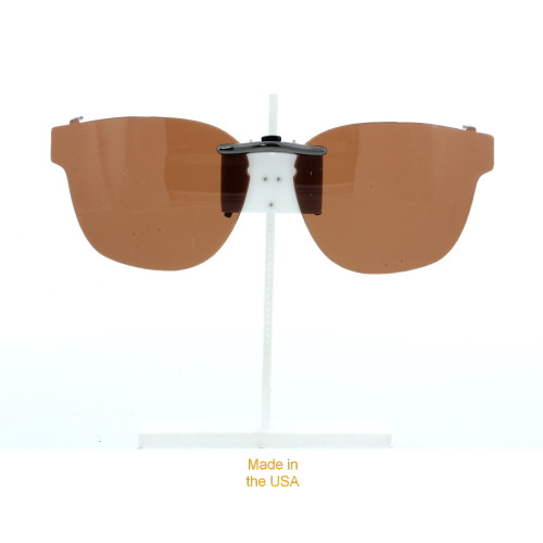 Our clip-on sunglasses will make your prescription eyeglasses appear like another pair of prescription sunglasses of the same model and size because we custom make it to the shape, size, and curve of your frame. Here is your favorite eyeglasses with our custom-made, featherweight polarized clip-on sunglasses (100% UVA and UVB or 400 UV protection from harmful sun rays). Your satisfaction is guaranteed!