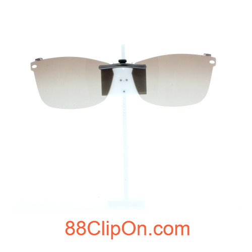 Our clip-on sunglasses will make your prescription eyeglasses appear like another pair of prescription sunglasses of the same model and size because we custom make it to the shape, size, and curve of your frame. Here is your favorite eyeglasses with our custom-made, featherweight polarized clip-on sunglasses (100% UVA and UVB or 400 UV protection from harmful sun rays). Your satisfaction is guaranteed!