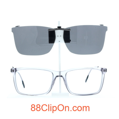 Our clip-on sunglasses will make your prescription eyeglasses appear like another pair of prescription sunglasses of the same model and size because we custom make it to the shape, size, and curve of your frame. Here is your favorite eyeglasses with our custom-made, featherweight polarized clip-on sunglasses (100% UVA and UVB or 400 UV protection from harmful sun rays). Your satisfaction is guaranteed!