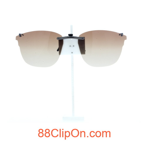 Our clip-on sunglasses will make your prescription eyeglasses appear like another pair of prescription sunglasses of the same model and size because we custom make it to the shape, size, and curve of your frame. Here is your favorite eyeglasses with our custom-made, featherweight polarized clip-on sunglasses (100% UVA and UVB or 400 UV protection from harmful sun rays). Your satisfaction is guaranteed!