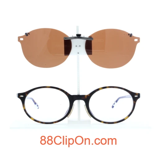 Our clip-on sunglasses will make your prescription eyeglasses appear like another pair of prescription sunglasses of the same model and size because we custom make it to the shape, size, and curve of your frame. Here is your favorite eyeglasses with our custom-made, featherweight polarized clip-on sunglasses (100% UVA and UVB or 400 UV protection from harmful sun rays). Your satisfaction is guaranteed!