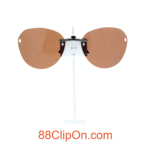 Our clip-on sunglasses will make your prescription eyeglasses appear like another pair of prescription sunglasses of the same model and size because we custom make it to the shape, size, and curve of your frame. Here is your favorite eyeglasses with our custom-made, featherweight polarized clip-on sunglasses (100% UVA and UVB or 400 UV protection from harmful sun rays). Your satisfaction is guaranteed!