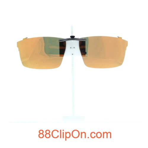 Our clip-on sunglasses will make your prescription eyeglasses appear like another pair of prescription sunglasses of the same model and size because we custom make it to the shape, size, and curve of your frame. Here is your favorite eyeglasses with our custom-made, featherweight polarized clip-on sunglasses (100% UVA and UVB or 400 UV protection from harmful sun rays). Your satisfaction is guaranteed!
