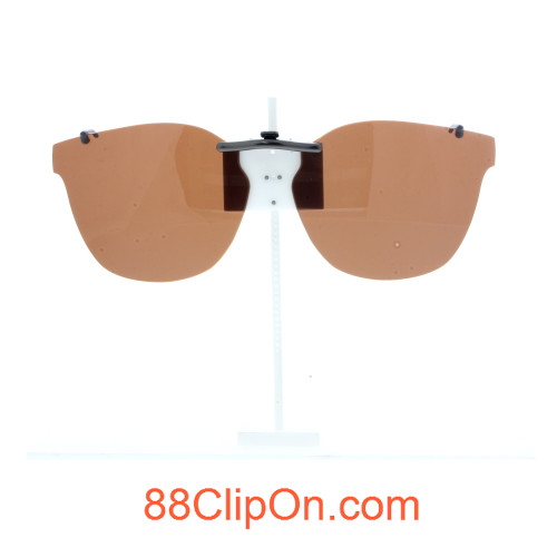 Our clip-on sunglasses will make your prescription eyeglasses appear like another pair of prescription sunglasses of the same model and size because we custom make it to the shape, size, and curve of your frame. Here is your favorite eyeglasses with our custom-made, featherweight polarized clip-on sunglasses (100% UVA and UVB or 400 UV protection from harmful sun rays). Your satisfaction is guaranteed!