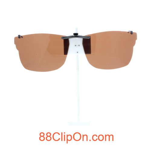 Our clip-on sunglasses will make your prescription eyeglasses appear like another pair of prescription sunglasses of the same model and size because we custom make it to the shape, size, and curve of your frame. Here is your favorite eyeglasses with our custom-made, featherweight polarized clip-on sunglasses (100% UVA and UVB or 400 UV protection from harmful sun rays). Your satisfaction is guaranteed!