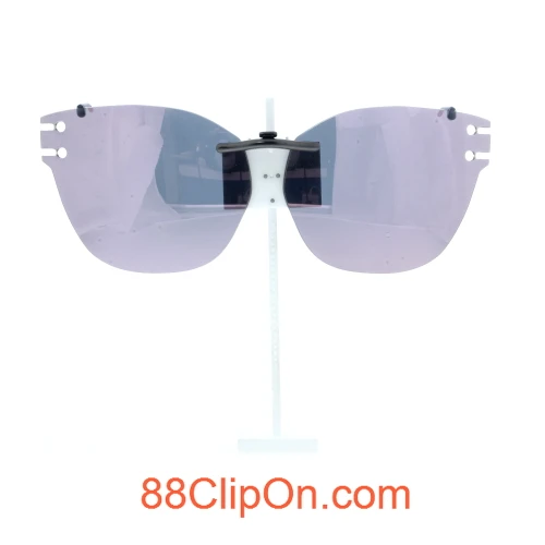 Our clip-on sunglasses will make your prescription eyeglasses appear like another pair of prescription sunglasses of the same model and size because we custom make it to the shape, size, and curve of your frame. Here is your favorite eyeglasses with our custom-made, featherweight polarized clip-on sunglasses (100% UVA and UVB or 400 UV protection from harmful sun rays). Your satisfaction is guaranteed!