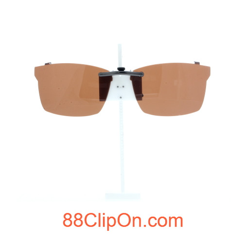 Our clip-on sunglasses will make your prescription eyeglasses appear like another pair of prescription sunglasses of the same model and size because we custom make it to the shape, size, and curve of your frame. Here is your favorite eyeglasses with our custom-made, featherweight polarized clip-on sunglasses (100% UVA and UVB or 400 UV protection from harmful sun rays). Your satisfaction is guaranteed!