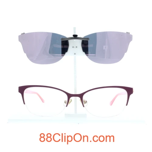 Our clip-on sunglasses will make your prescription eyeglasses appear like another pair of prescription sunglasses of the same model and size because we custom make it to the shape, size, and curve of your frame. Here is your favorite eyeglasses with our custom-made, featherweight polarized clip-on sunglasses (100% UVA and UVB or 400 UV protection from harmful sun rays). Your satisfaction is guaranteed!