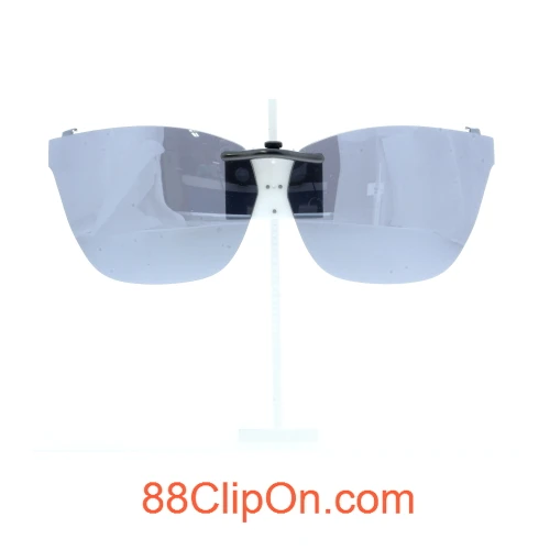 Our clip-on sunglasses will make your prescription eyeglasses appear like another pair of prescription sunglasses of the same model and size because we custom make it to the shape, size, and curve of your frame. Here is your favorite eyeglasses with our custom-made, featherweight polarized clip-on sunglasses (100% UVA and UVB or 400 UV protection from harmful sun rays). Your satisfaction is guaranteed!